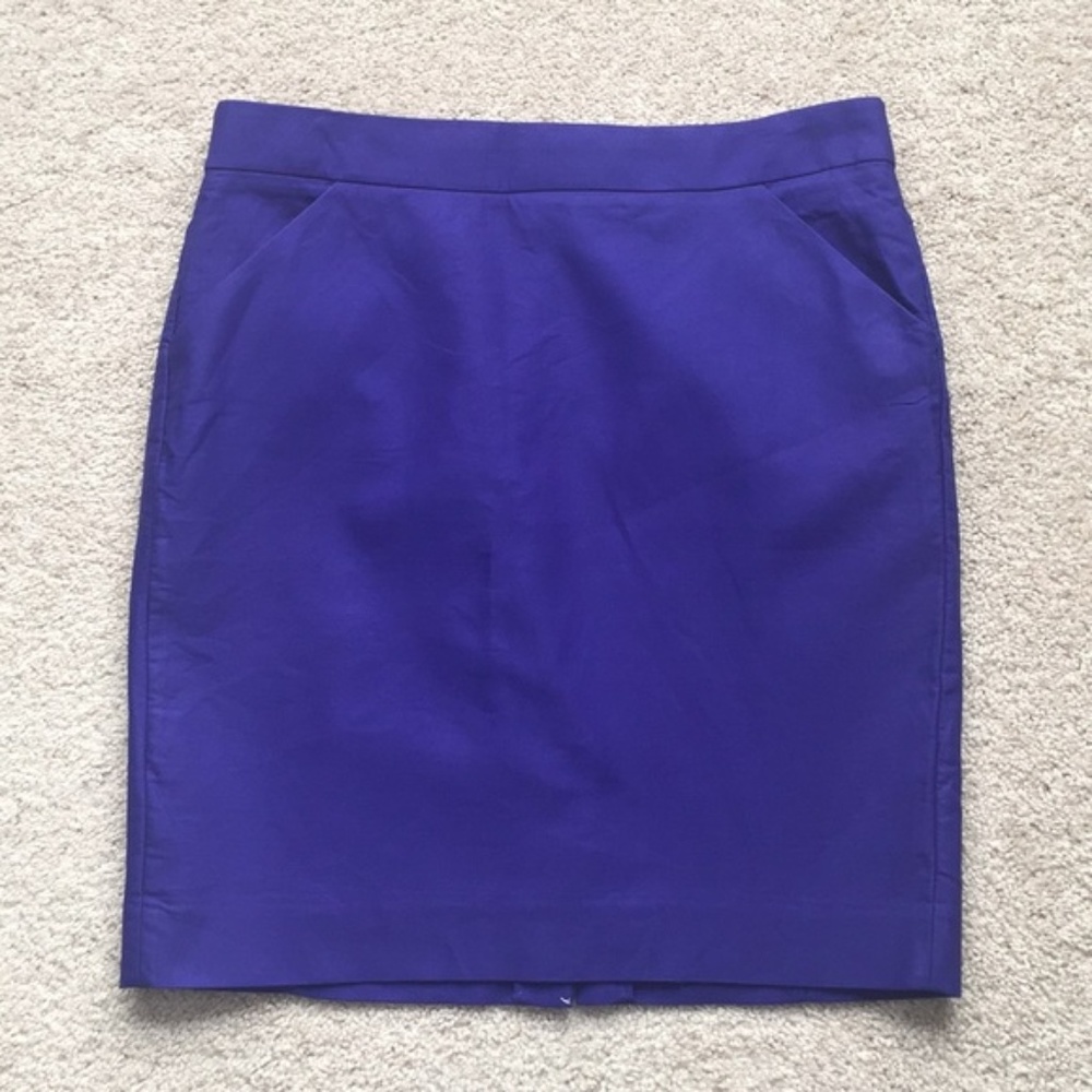J. Crew royal purple pencil skirt sz 16